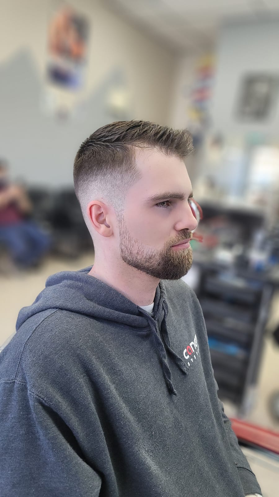 After haircut profile at The Ridge Barbershop